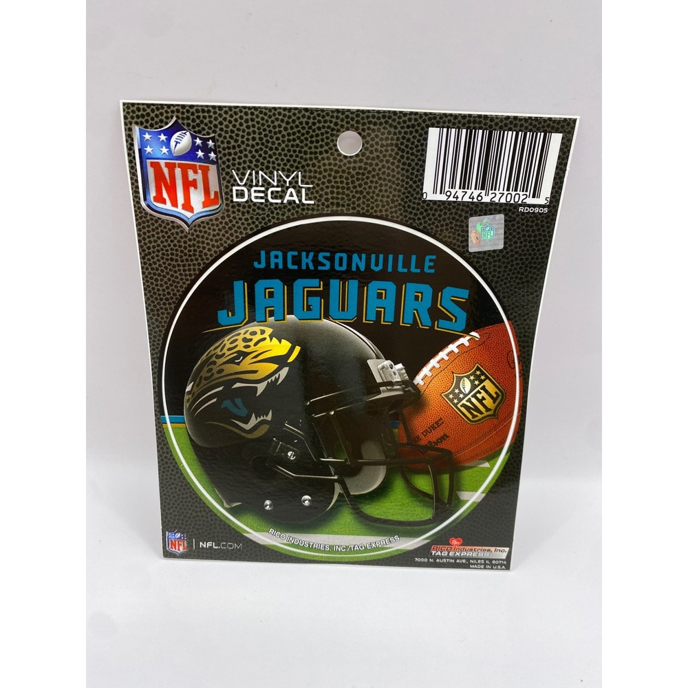 Jacksonville Jaguars NFL Vinyl Decal Helmet Football Rico Industries‎ New